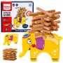 LEAN TOYS įgūdžių žaidimas Balansuojantis dramblys, statyk bokštą iš kaladėlių, dramblys, 61 vnt.