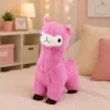 LEAN TOYS Alpakos Lamos minkštas žaislas, minkštas kailis, rožinis, 38 cm