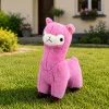 LEAN TOYS Alpakos Lamos minkštas žaislas, minkštas kailis, rožinis, 38 cm