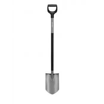 Fiskars ergonomiškas sodo kastuvas smailiu galu, D formos rankena, boro plienas, 1200 mm