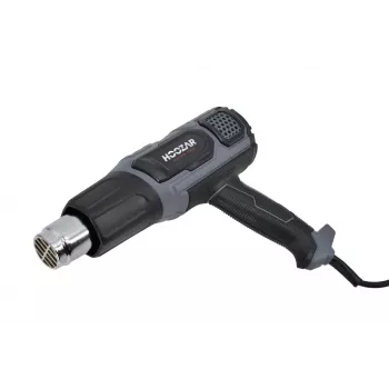 HOOZAR 2000W karšto oro pistoletas su reguliuojama temperatūra, LCD ekranu, 4 antgaliais ir nešiojimo dėklu