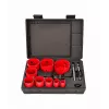 AWTOOLS Bimetalinio skylėto pjūklo rinkinys 19-64 mm, 13 vnt. su 2 įtvaromis ir dėklu