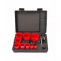 AWTOOLS Bimetalinio skylėto pjūklo rinkinys 19-64 mm, 13 vnt. su 2 įtvaromis ir dėklu