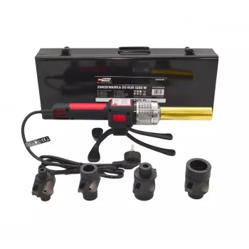 AWTOOLS 1200W movų suvirinimo aparatas PVC PP PE PB PPR vamzdžiams, 16-32mm, 4 poros antgalių, reguliuojamas termostatas, metalinis korpusas
