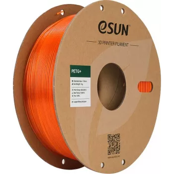 eSUN PETG+ gijos 1,75 mm skaidri oranžinė 1 kg popierinė ritė