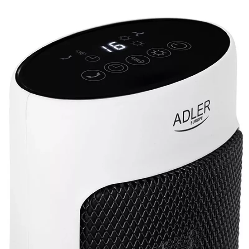 Adler AD 7738 Keraminis ventiliatorinis šildytuvas 2000W su nuotolinio valdymo pultu, baltas