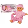 LEAN TOYS Sweet Baby lėlė su buteliuku, rožinė, 30 cm, interaktyvi, su garsais