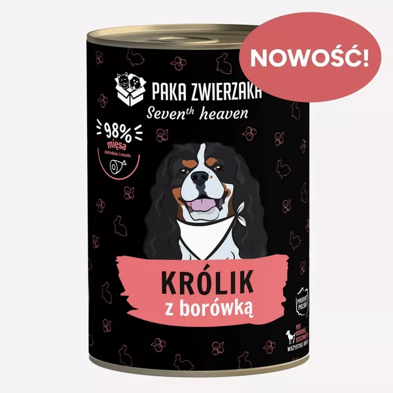 Paka Zwierzaka Seventh Heaven Pilnas sausas maistas suaugusiems triušiams su triušiena ir mėlynėmis, 400g
