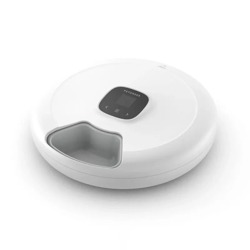 Petoneer NutriSpin išmanusis Wi-Fi maisto daviklis katėms ir šunims, 2,9 l, programėlės valdymas, balso įrašymas, nerūdijančio plieno dubuo