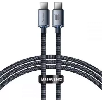 Baseus Crystal Shine USB-C į USB-C laidas 100W PD 1,2m juodas