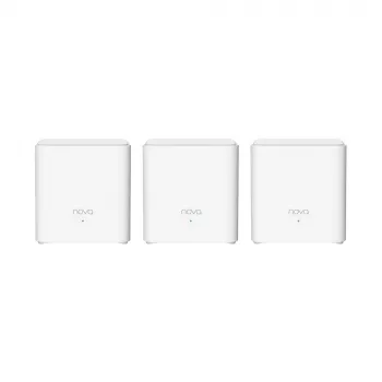 Tenda MX3 (3 vnt.) AX1800 Whole Home Mesh Wi-Fi 6 sistema, dviejų juostų, 2x Gigabit prievadai kiekviename mazge, aprėptis iki 6000 kv. pėd., balta