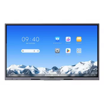 Hikvision DS-D5C75RB/A2L 75 colių 4K interaktyvus ekranas, Android 14 (atnaujinamas į 16 EDLA), 40 taškų IR jutiklinis, 8GB RAM, 128GB atmintis, Wi-Fi 6, Bluetooth 5.2, 3x HDMI, USB-C, 2x15W garsiakalbiai, 8 mikrofonų masyvas, VESA 800x400