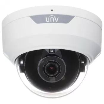 UNIVIEW IPC328LE-ADF28K-H 8MP lauko kupolinė IP vaizdo kamera, 2,8 mm fiksuotas objektyvas, 30 m IR, PoE, IK10 atspari vandalams, balta
