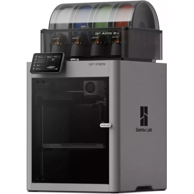BambuLab P2S Combo 3D spausdintuvas su AMS, 500 mm/s, CoreXY, uždaras, daugiaspalvis