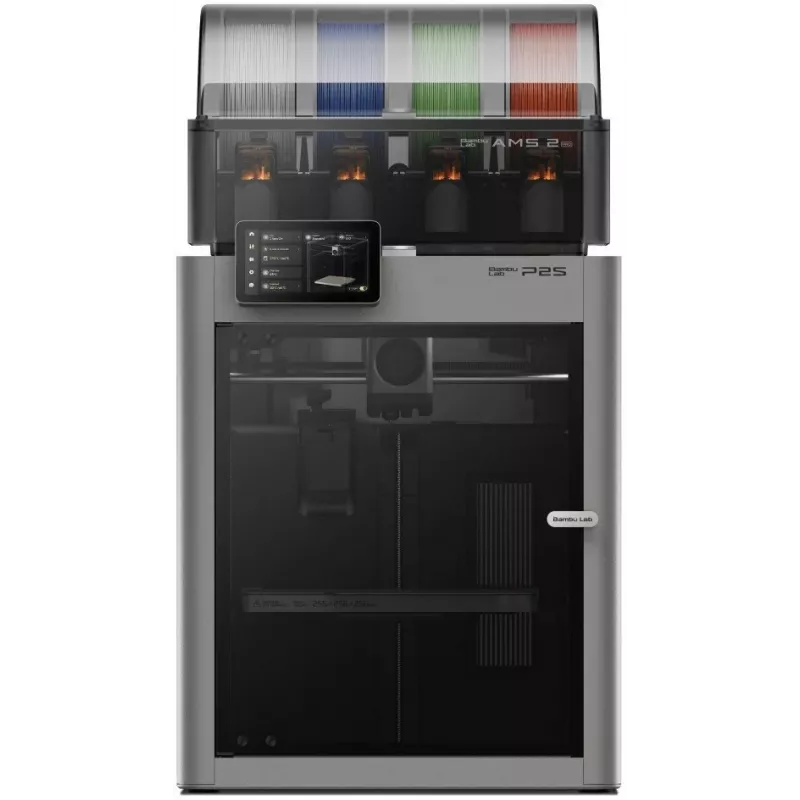 BambuLab P2S Combo 3D spausdintuvas su AMS, 500 mm/s, CoreXY, uždaras, daugiaspalvis