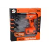 LEAN TOYS DIY baterijomis maitinamas grąžtas oranžinis, grąžtai ir varžtai