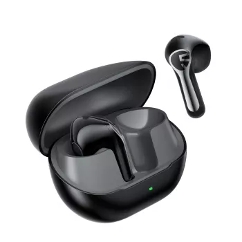 Soundpeats Air6 HS belaidės Bluetooth ausinės į ausis su hibridiniu ANC, LDAC, juodos spalvos