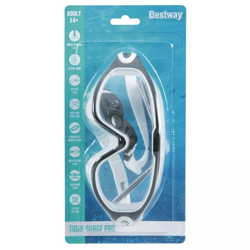 Bestway 21194 reguliuojami juodos ir baltos spalvos plaukimo akiniai