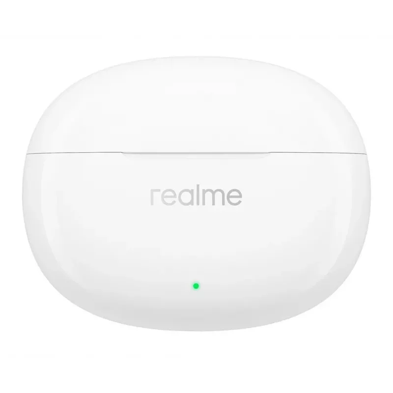 realme Buds T110 tikrai belaidės ausinės su 38h baterija, AI ENC, IPX5, Bluetooth 5.4, 10mm žemų dažnių tvarkykle, USB-C greitu įkrovimu, mažo delsos režimu, išmaniuoju lietimu, baltos