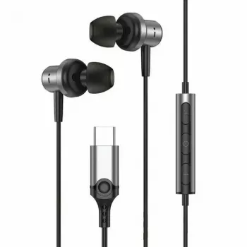 Beline ausinės į ausį USB-C SK193 juodos