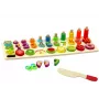 LEAN TOYS medinė edukacinė rūšiavimo lenta – matematikos mokymasis su vaisiais ir skaičiais, 85 dalių, Montessori žaislas mažiems vaikams nuo 3 metų