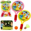LEAN TOYS vaikų badmintono raketės Gyvūnai geltona rožinė