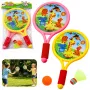 LEAN TOYS vaikų badmintono raketės Gyvūnai geltona rožinė