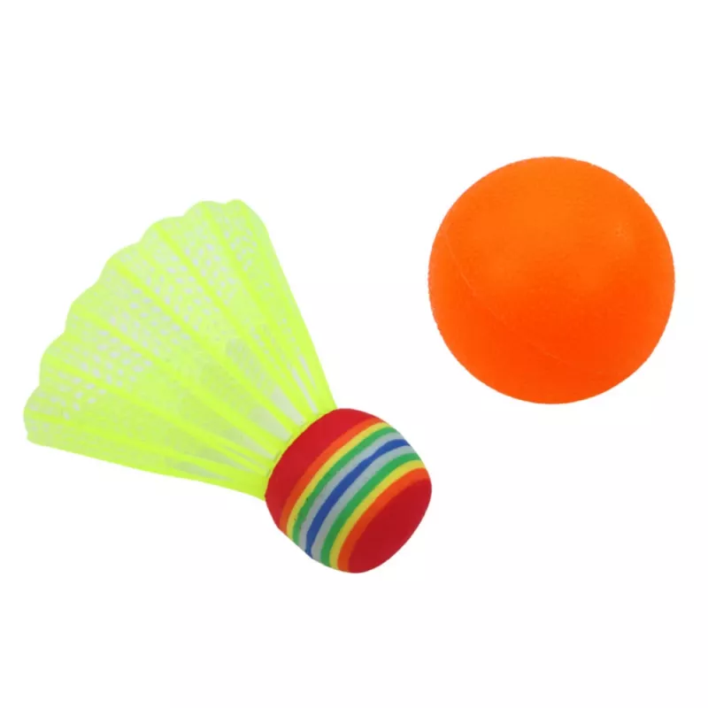 LEAN TOYS vaikų badmintono raketės Gyvūnai geltona rožinė