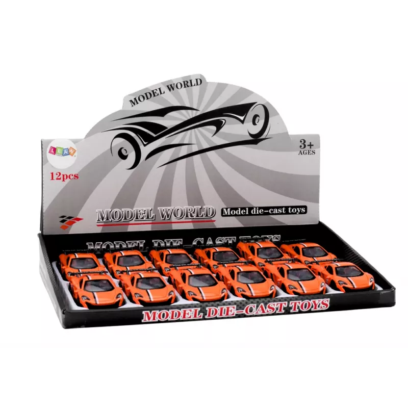 LEAN TOYS Sportinis automobilis 1:32 su inercine pavara, oranžinis