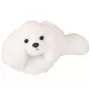 LEAN TOYS minkštas maltos bišono šuo su svorio letenėlėmis, baltas, 30 cm