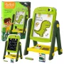 LEAN TOYS Dvipusis magnetinis sauso trynimo piešimo lentelė Dinozauras žalia su priedais