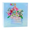 LEAN TOYS Konstrukciniai blokeliai kompozicija dėžutėje Floral Blue LED dėžutė 761vnt.
