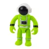 LEAN TOYS UFO erdvėlaivis su astronautu figūrėle, šviesomis ir garsais, žalias