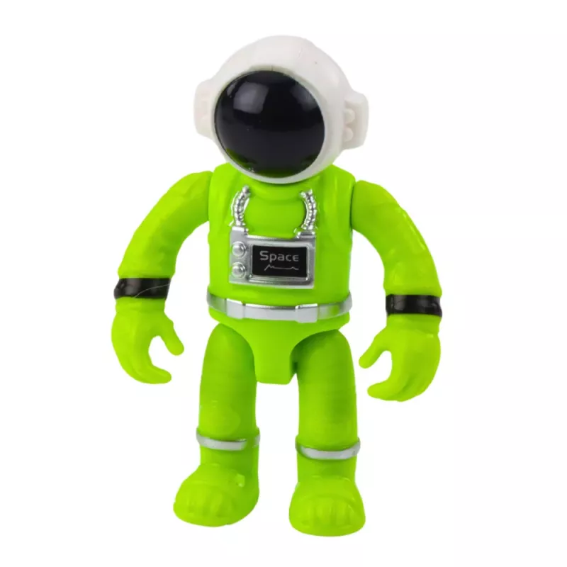 LEAN TOYS UFO erdvėlaivis su astronautu figūrėle, šviesomis ir garsais, žalias