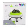 LEAN TOYS UFO erdvėlaivis su astronautu figūrėle, šviesomis ir garsais, žalias