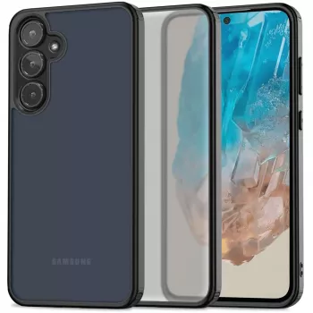 Tech-Protect Magmat magnetinis dėklas, skirtas Samsung Galaxy M35 5G – matinė juoda (TPU/PC, suderinamas su MagSafe)