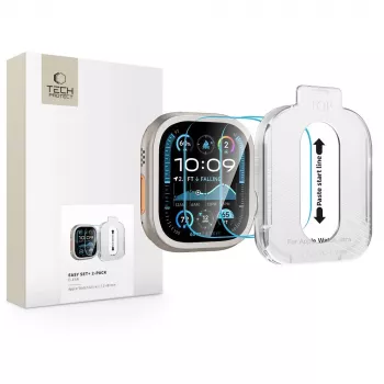 Tech-Protect Easy Set+ ekrano apsauga, skirta Apple Watch Ultra 1/2/3 (49 mm), 2 vnt.