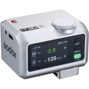 Godox iT30Pro TTL blykstė, skirta Canon, su 2.4G belaidžiu X sistema - sidabrinė