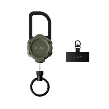 TECH-PROTECT ATH03 Urbanloop apsauginis laikiklis nuo vagystės, skirtas Apple AirTag, karinė žalia