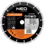 NEO TOOLS 230 mm lazeriu suvirintas segmentinis deimantinis pjovimo diskas betonui ir akmeniui, 22,2 mm anga