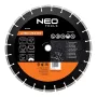 NEO TOOLS 350 mm lazeriu suvirintas segmentinis deimantinis diskas, 25,4 mm anga, betonui, asfaltui, akmeniui