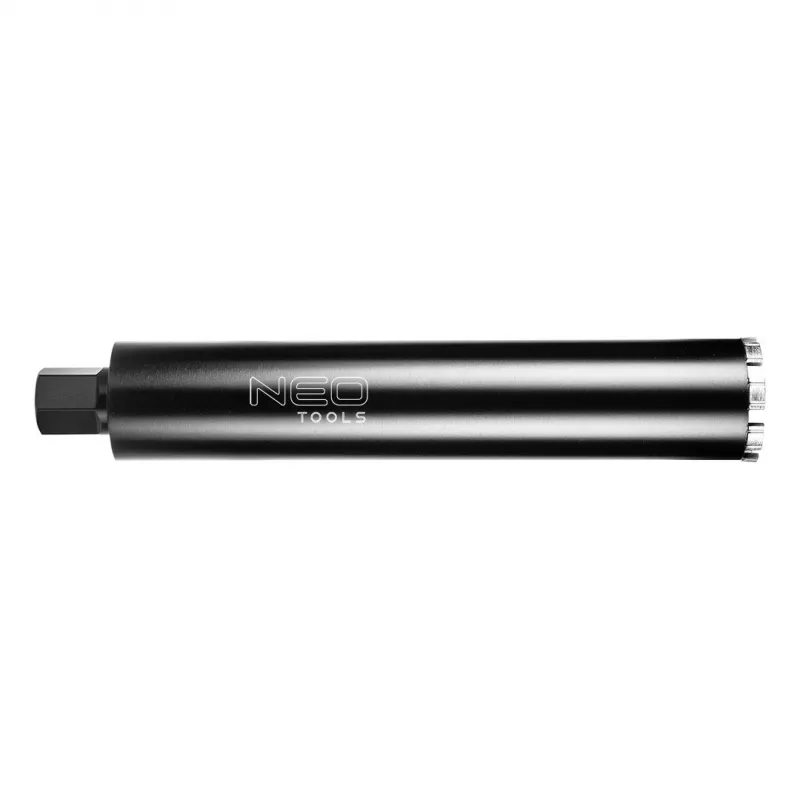 NEO TOOLS 82 mm deimantinis gręžtuvas GRAPHITE 58G540, 470 mm darbinis ilgis, 1 1/4 colio UNC sriegis, lazeriu suvirinti segmentai, šlapias gręžimas