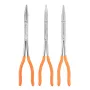 NEO TOOLS 01-293 Dvigubo sujungimo replių rinkinys, 3 vnt., chromo vanadžio plienas, 280 mm, tiesios, 45° ir 90° lenktos nosys, ergonomiškos neslystančios rankenos
