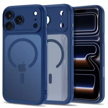 TECH-PROTECT MagPeak MagSafe dėklas, skirtas iPhone 17 Pro / 18 Pro - matinis tamsiai mėlynas