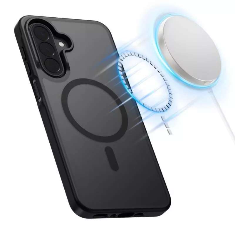 Tech-Protect Magmat MagSafe dėklas, skirtas Samsung Galaxy A36 / A37 / A56 / A27 5G - matinė juoda