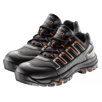 NEO TOOLS 82-710 S1P SRC apsauginiai bateliai su plieniniu pirštu, 43 dydis, juoda/pilka