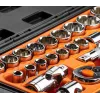 NEO TOOLS 1/2 inch pavaros lizdinių raktų rinkinys, 23 vnt., chromo vanadžio plienas, DIN 3124