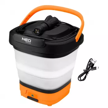 NEO TOOLS 12V belaidis slėginis ploviklis 5 bar su sulankstomu kibiru ir USB-C įkrovimu