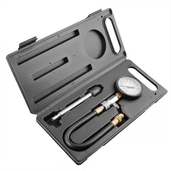 NEO TOOLS suspaudimo slėgio matuoklis su adapterių rinkiniu