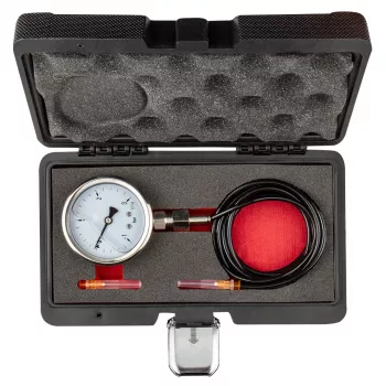NEO TOOLS turbokompresoriaus slėgio testeris (1-3 bar) | Analoginis matuoklis su 3 adapteriais